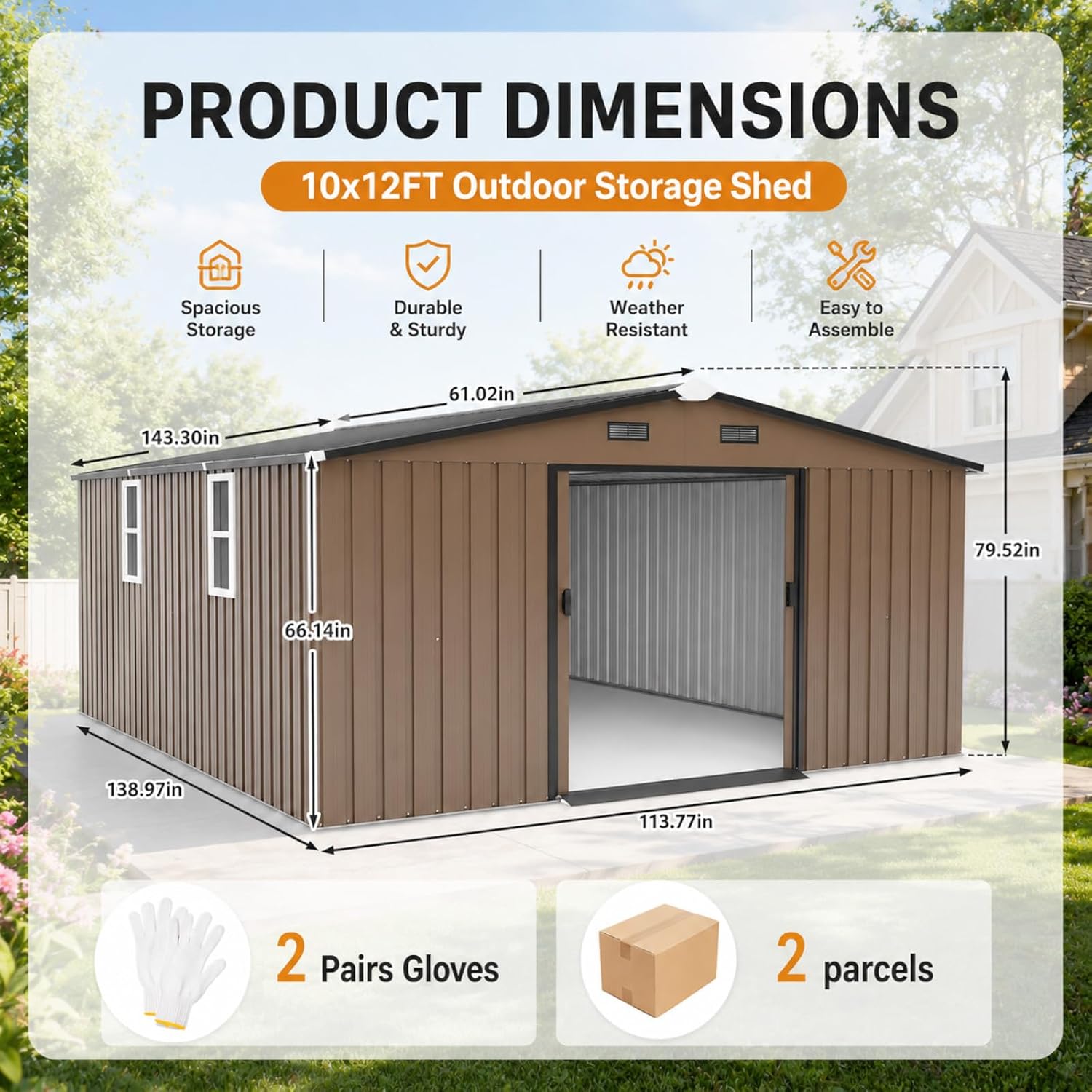 Metal Depolama Kulübesi 10x12F - Gardening Tools Storage incelemesi ve fiyatı