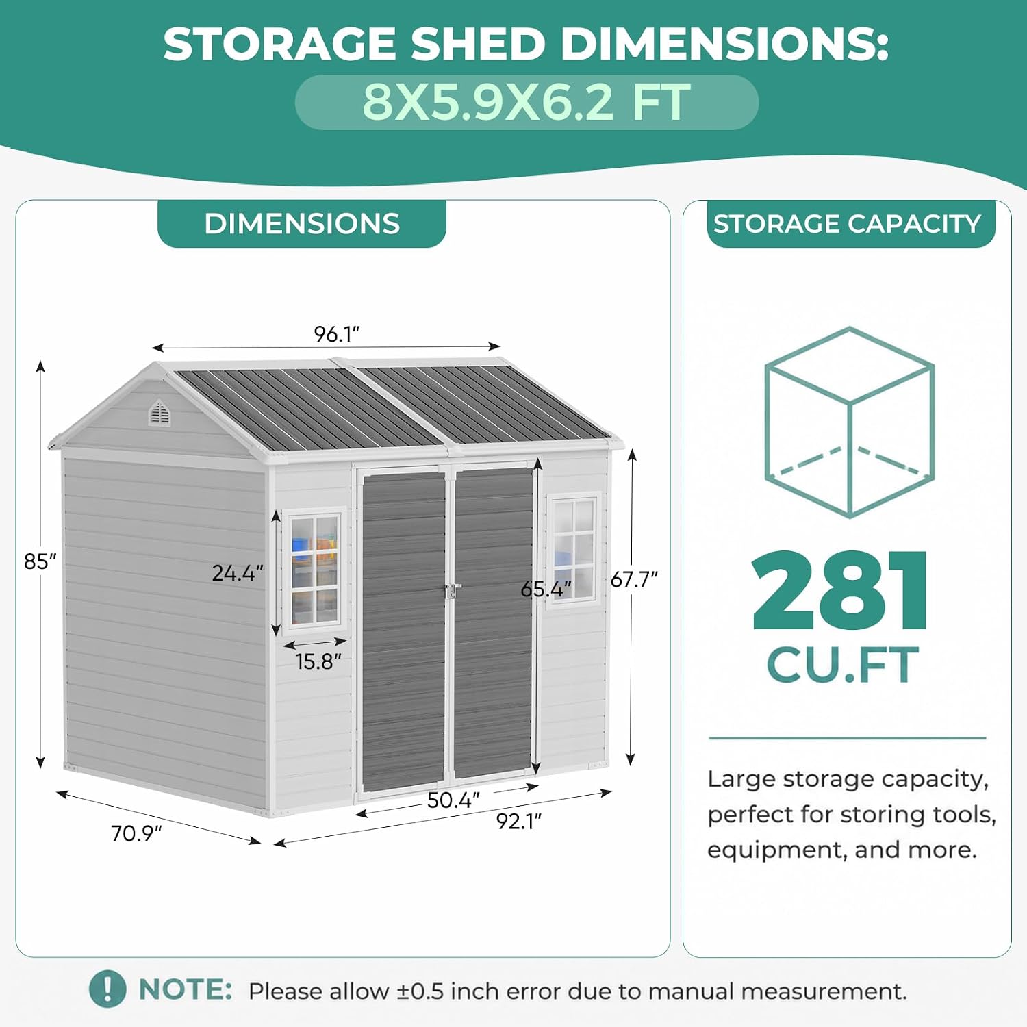 8x6 FT Reçine Bahçe Deposu, 14 - Gardening Tools Storage incelemesi ve fiyatı