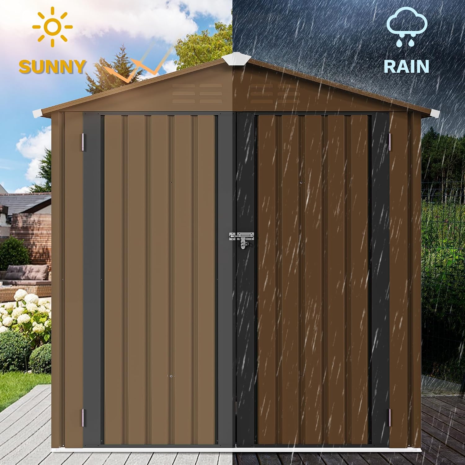 6x4ft Metal Dış Mekan Depolama - Gardening Tools Storage incelemesi ve fiyatı