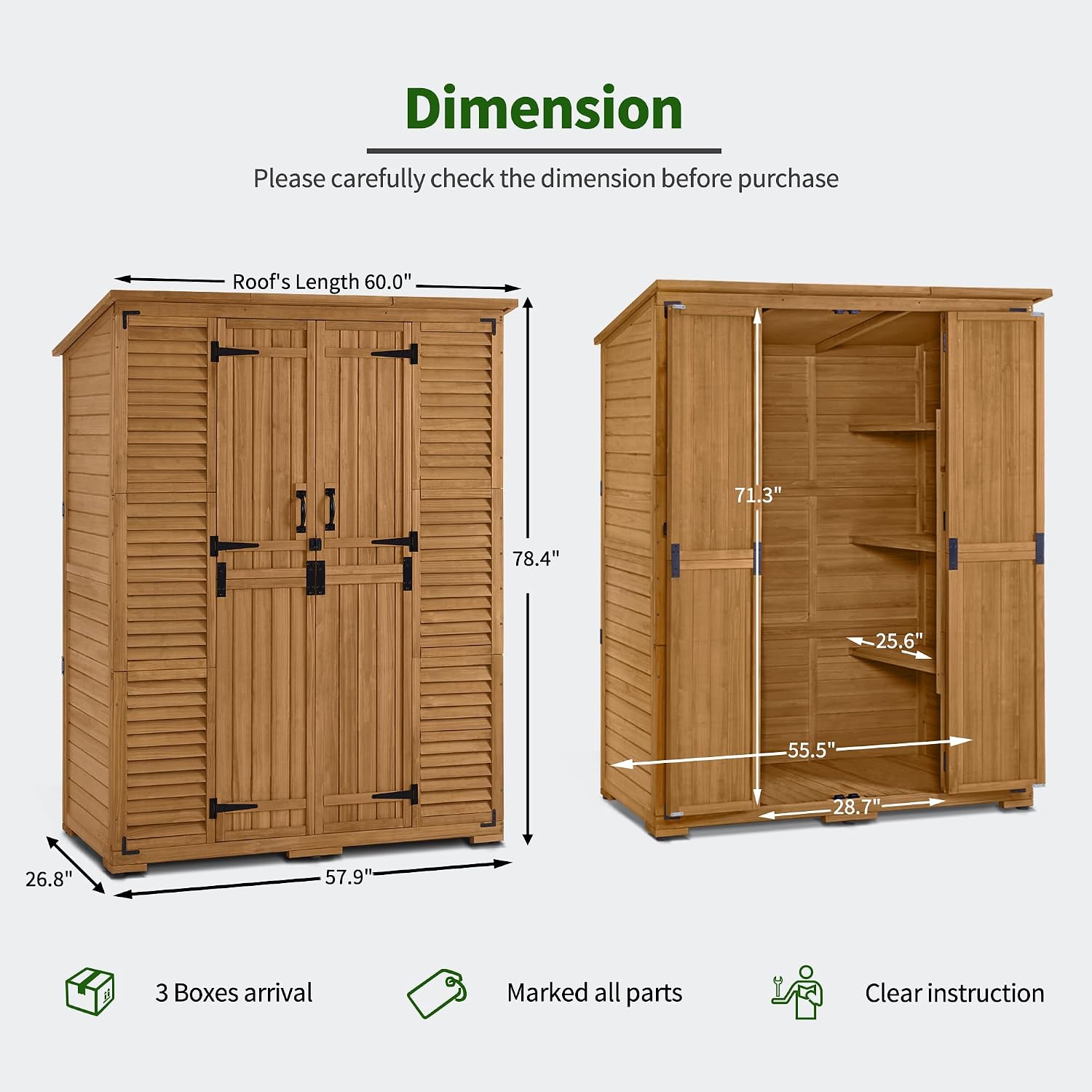 Raflı Dış Mekan Depolama Dolab - Gardening Tools Storage incelemesi ve fiyatı