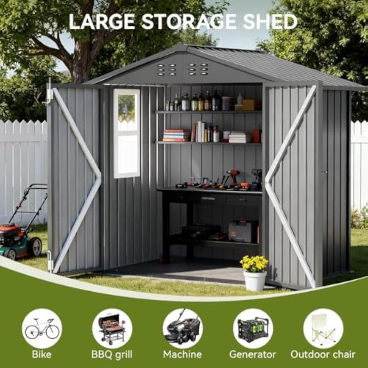 Bahçe Aletleri ve Çim Biçme Ma - Gardening Tools Storage incelemesi ve fiyatı