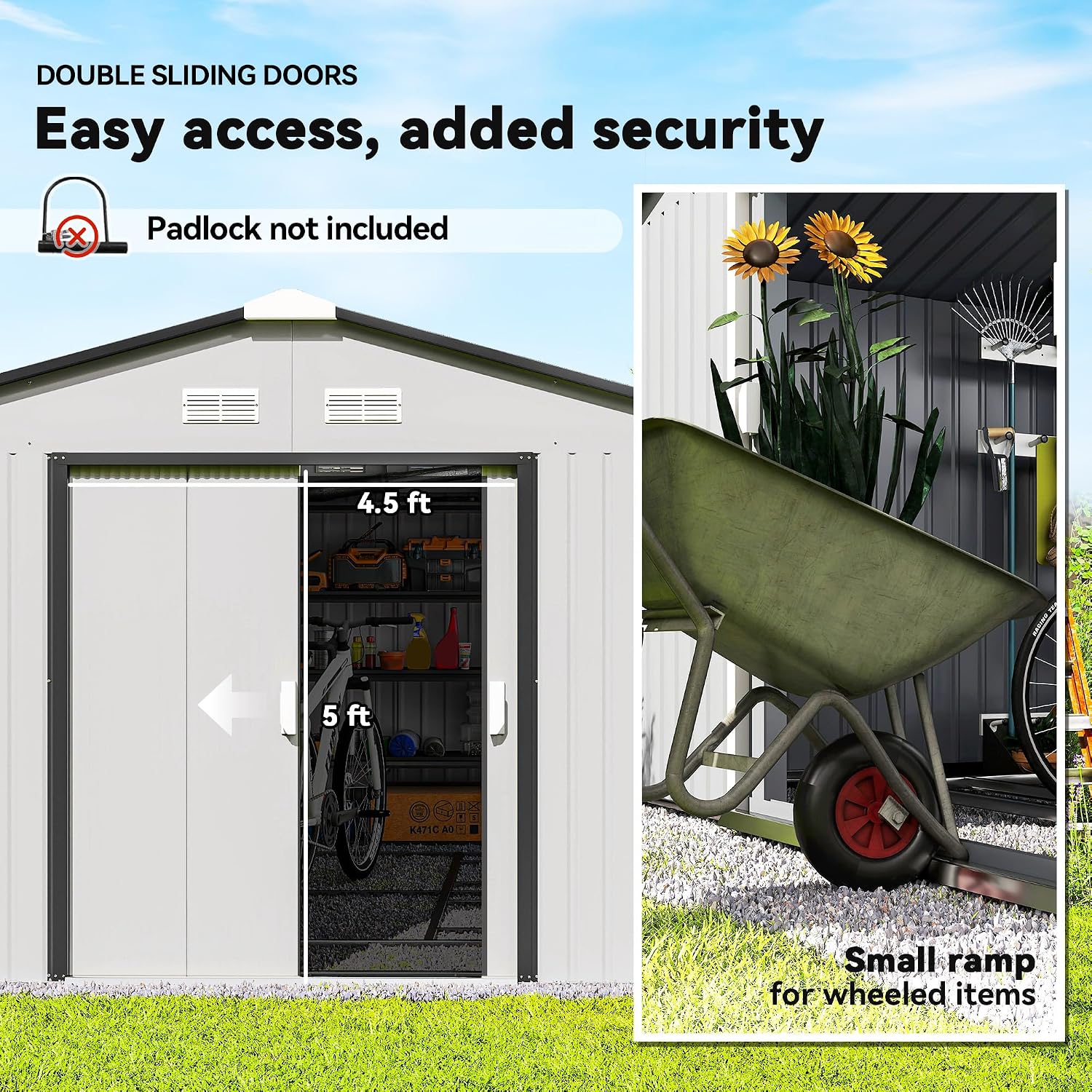 11x13ft Dış Mekan Depolama Kul - Gardening Tools Storage incelemesi ve fiyatı