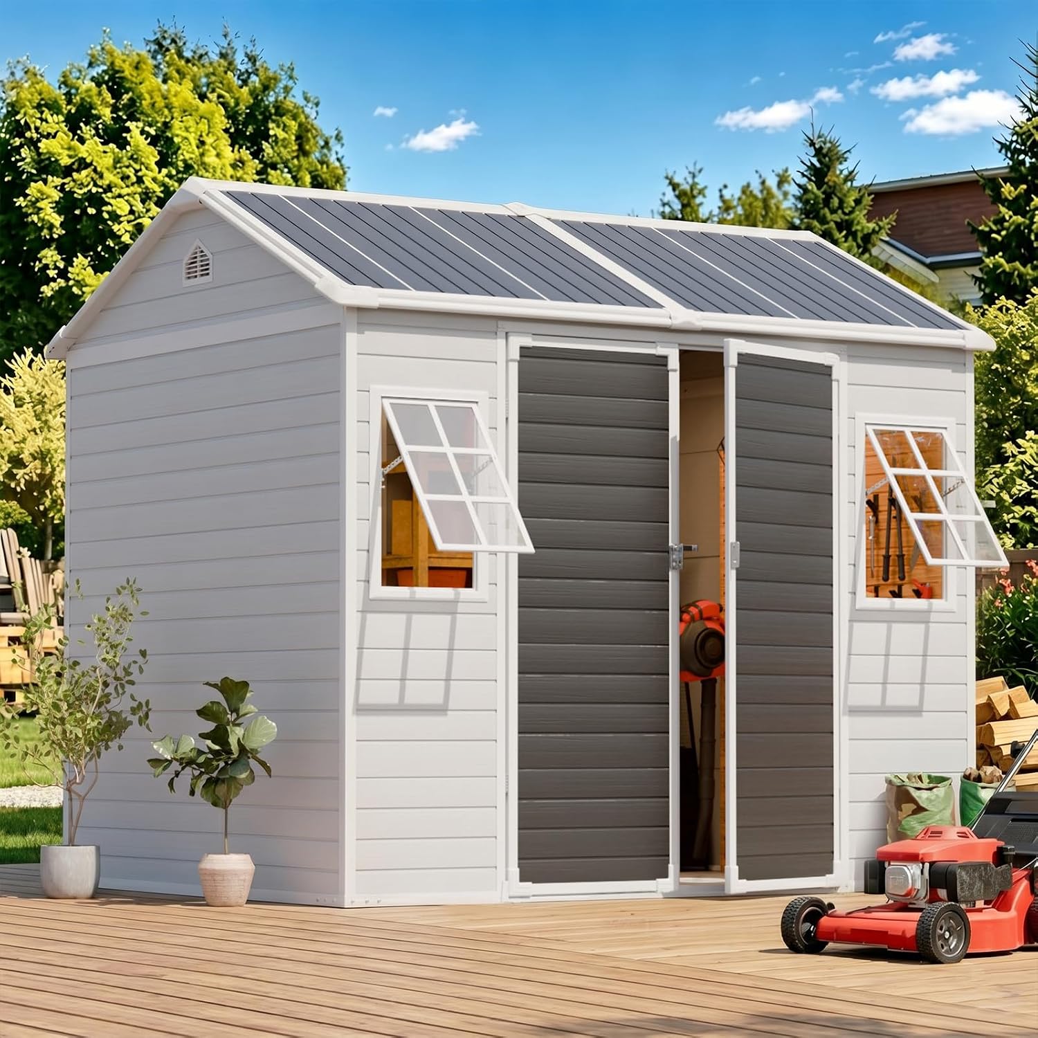 8x6 FT Reçine Depolama Kulübes - Gardening Tools Storage incelemesi ve fiyatı